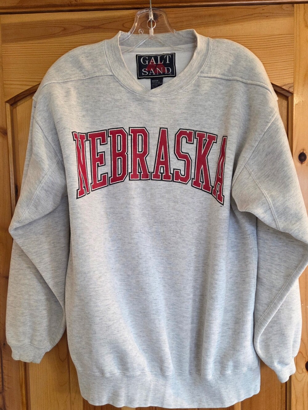 VTG Nebraska Cornhuskers Huskers Crewneck Sweatshirt USA Made Galt Sand Medium